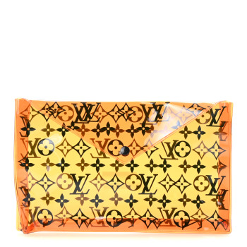 LOUIS VUITTON PVC Monogram Printed Envelope Pouch Orange