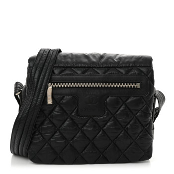 CHANEL Nylon Small Coco Cocoon Messenger Bag Black