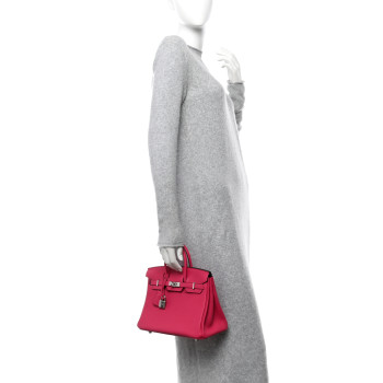 HERMES Togo Birkin 25 Rose Mexico