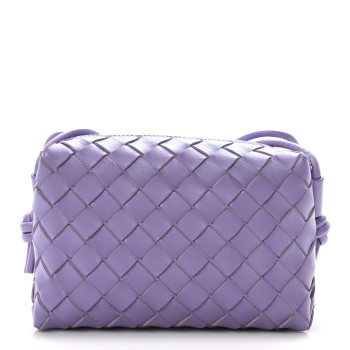 BOTTEGA VENETA Nappa Intrecciato Mini Loop Camera Bag Wisteria