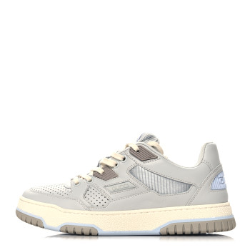 GUCCI Calfskin Perforated Sneakers 36 Smoky Grey
