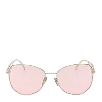 PRADA Metal Symbole Triangle Logo Sunglasses SPR57Y Pink