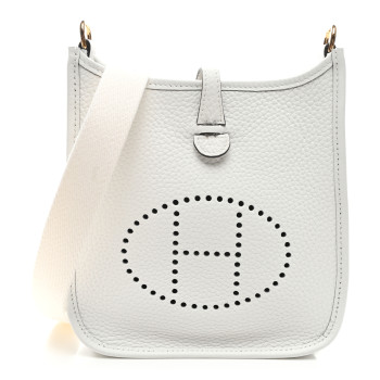 HERMES Taurillon Clemence Amazone Evelyne TPM New White