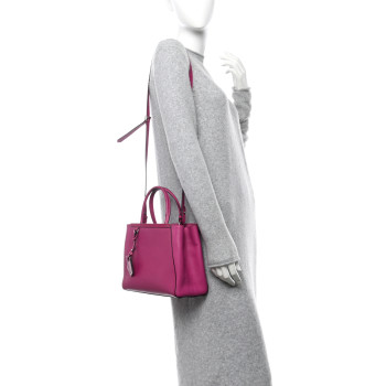 FENDI Vitello Elite Petite 2Jours Tote Magenta
