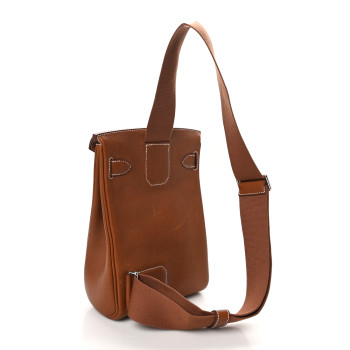 HERMES Natural Barenia Faubourg Hac A Dos PM Backpack Fauve