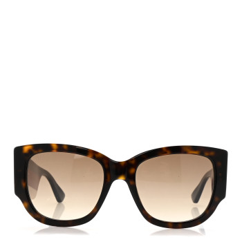 GUCCI Acetate Web Oversized Frame Rectangle Sunglasses GG0276S Tortoiseshell