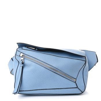 LOEWE Calfskin Small Puzzle Bumbag Dusty Blue