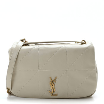 SAINT LAURENT Lambskin Matelasse Monogram Small Jamie 4.3 Crema Soft