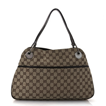 GUCCI Monogram Medium Eclipse Shoulder Bag Dark Brown