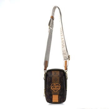 LOUIS VUITTON X NIGO Reverse Monogram Flat Double Phone Pouch