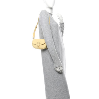 CHRISTIAN DIOR Box Calfskin East West Bobby Bag Soft Yellow