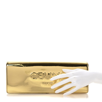 CELINE Laminated Clutch Gold