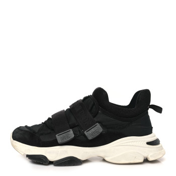 CHRISTIAN DIOR Technical Fabric Nylon Camouflage Womens D-Wander Sneakers 38 Black