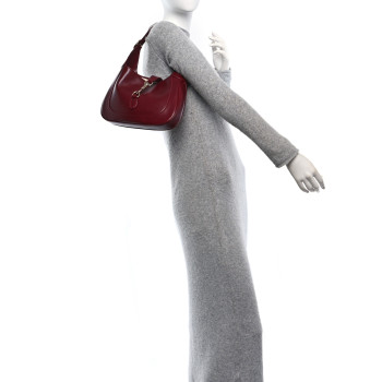 GUCCI Calfskin Small Jackie Shoulder Bag Rosso Ancora