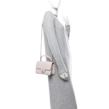 CHANEL Calfskin Quilted Coco Lady Flap Light Purple