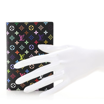 LOUIS VUITTON LV X TM Monogram Multicolor Passport Cover Black