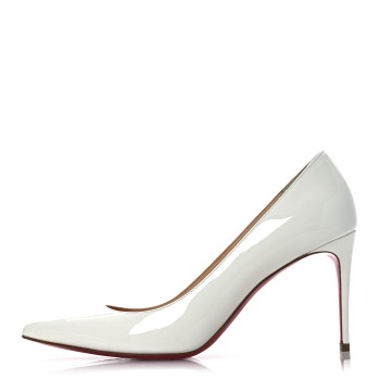 CHRISTIAN LOUBOUTIN Patent So Kate 85 Pumps 37.5 White