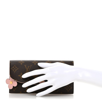 LOUIS VUITTON Monogram Bloom Flower Emilie Wallet Fuchsia