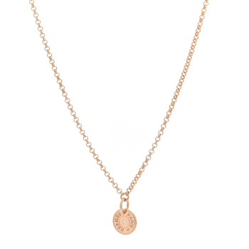 HERMES 18K Rose Gold Diamond Gambade Clou de Selle Necklace