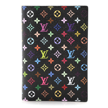 LOUIS VUITTON LV X TM Monogram Multicolor Passport Cover Black