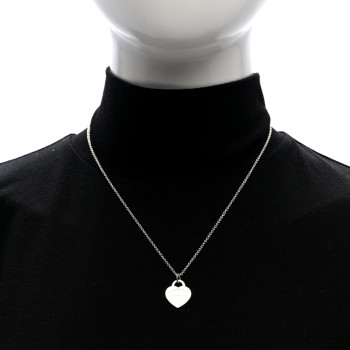 TIFFANY Sterling Silver Small Return To Tiffany Heart Pendant Necklace