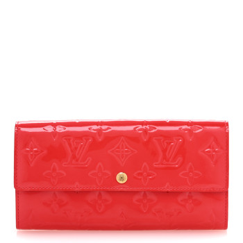 LOUIS VUITTON Vernis Sarah Wallet Rouge Grenadine
