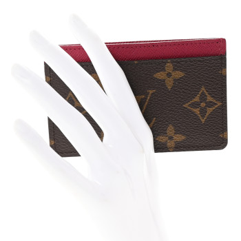 LOUIS VUITTON Monogram Card Holder Fuchsia
