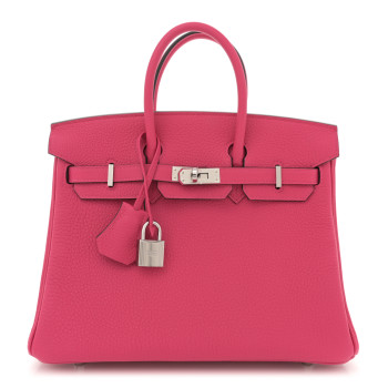 HERMES Togo Birkin 25 Rose Mexico