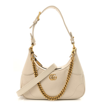 GUCCI Goatskin Small Aphrodite Shoulder Bag Mystic White