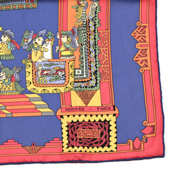 HERMES Silk Astres et Soleils Scarf 90