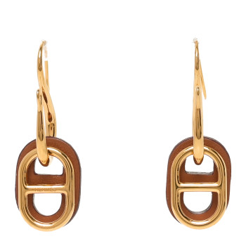 HERMES Swift O'maillon Earrings Gold