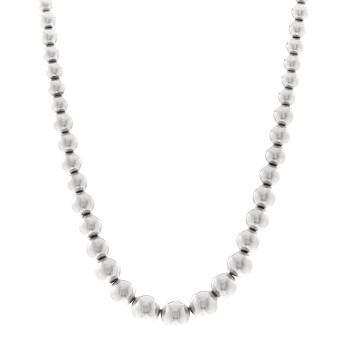 TIFFANY Sterling Silver HardWear Graduated Ball Necklace