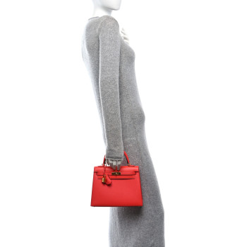 HERMES Epsom Kelly Sellier 25 Rose Jaipur