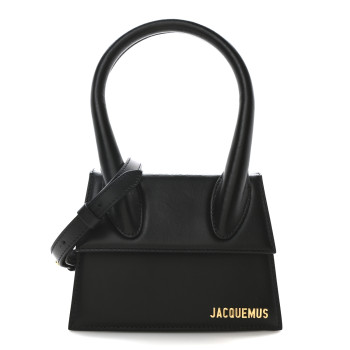 JACQUEMUS Smooth Calfskin Le Chiquito Moyen Black