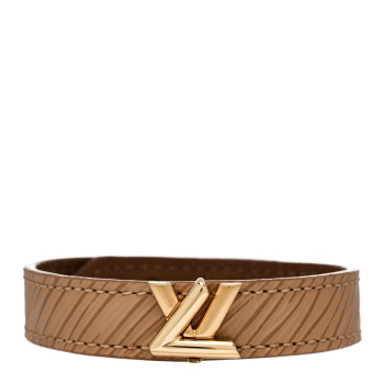 LOUIS VUITTON Epi Twist It Bracelet 17 Camel