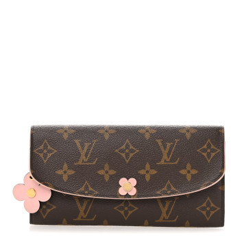 LOUIS VUITTON Monogram Bloom Flower Emilie Wallet Fuchsia