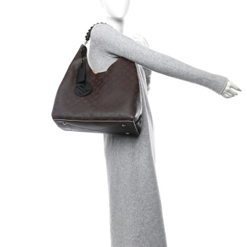 LOUIS VUITTON Mahina Carmel Hobo Chocolate