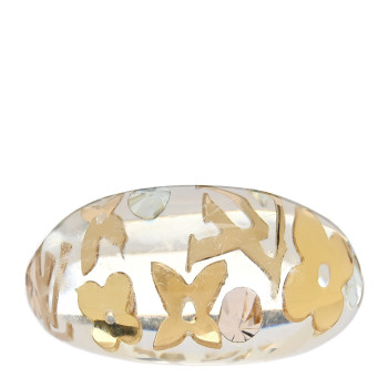 LOUIS VUITTON Resin Swarovski Inclusion Ring M 53 6.25 Transparent
