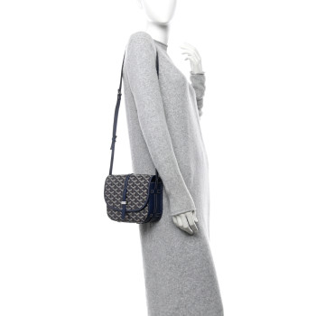 GOYARD Goyardine Belvedere II PM Messenger Bag Navy