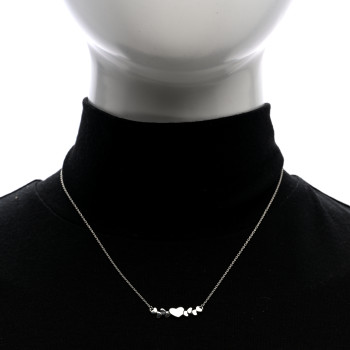 TIFFANY Sterling Silver Paloma Picasso Modern Hearts Pendant Necklace