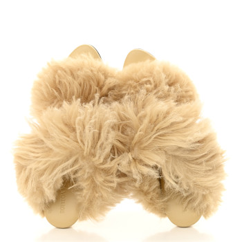 BOTTEGA VENETA Shearling Lambskin Poodle Curve Sandals 40 Heirloom