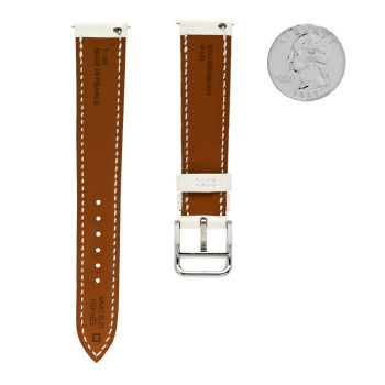 HERMES Matte Alligator 21mm Heure H Hour Watch Strap White