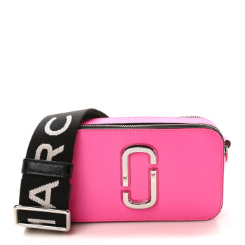 MARC JACOBS Saffiano Small Snapshot Camera Bag Bright Pink