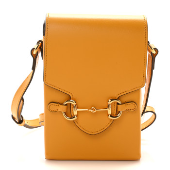 GUCCI Boarded Plutone Calfskin Mini Horsebit 1955 Crossbody Bag Crop
