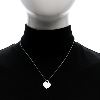 TIFFANY Sterling Silver Small Return To Tiffany Heart Pendant Necklace