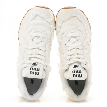 MIU MIU X NEW BALANCE Denim 574 Sneakers 37 White