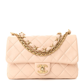 CHANEL Lambskin Quilted Medium Fancy Jewel Flap Pink