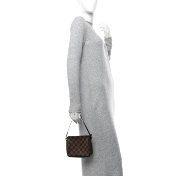 LOUIS VUITTON Damier Ebene Trousse Make Up Bag Pochette