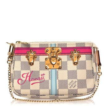 LOUIS VUITTON Damier Azur Summer Trunks Hawaii Mini Pochette Accessories