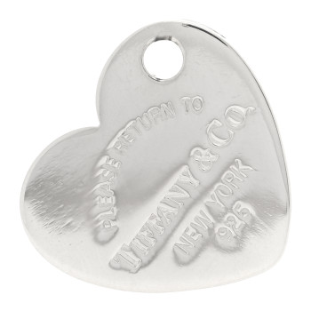 TIFFANY Sterling Silver Large Return to Tiffany Heart Tag Charm